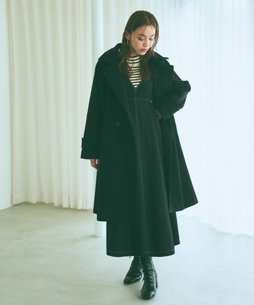 mysty woman（ミスティウーマン）の「袖ボタンタートルニット 972192（ニット/セーター・レディース・オフホワイト/モカ/ホワイト系その他/ブラック/ピンク/ブラック系その他/ブルー・FREE）」の11枚目の写真