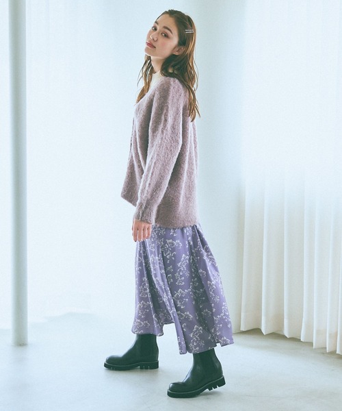 mysty woman（ミスティウーマン）の「袖ボタンタートルニット 972192（ニット/セーター・レディース・オフホワイト/モカ/ホワイト系その他/ブラック/ピンク/ブラック系その他/ブルー・FREE）」の10枚目の写真