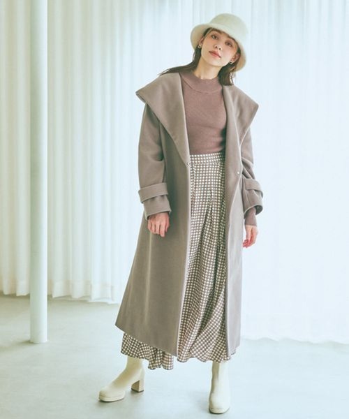 mysty woman（ミスティウーマン）の「袖ボタンタートルニット 972192（ニット/セーター・レディース・オフホワイト/モカ/ホワイト系その他/ブラック/ピンク/ブラック系その他/ブルー・FREE）」の20枚目の写真