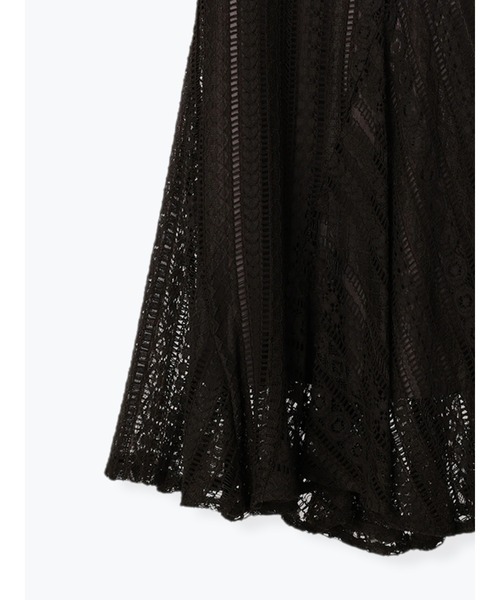 Te chichi（テチチ）の「イレギュラー切替レースロングスカート  