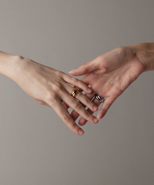 CENE（セネ）の「【CENE】セネ/トリプルウェブリング（リング・レディース・シルバー/ゴールド系その他/ゴールド・#13/#11/#9/#15/#7）」の8枚目の写真