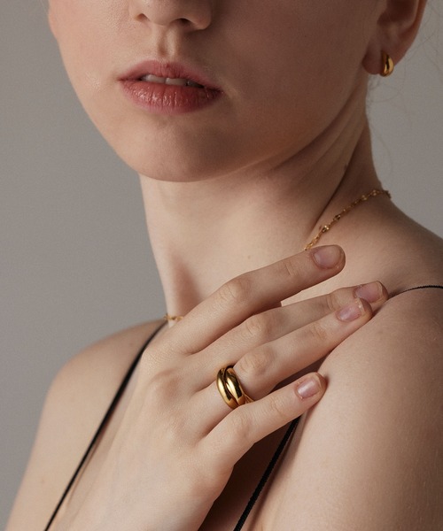 CENE（セネ）の「【CENE】セネ/トリプルウェブリング（リング・レディース・シルバー/ゴールド系その他/ゴールド・#13/#11/#9/#15/#7）」の22枚目の写真