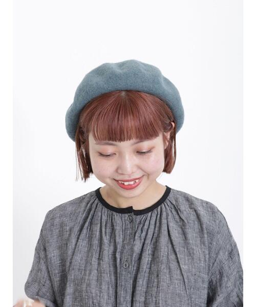 Samansa Mos2（サマンサ モスモス）の「杢カラーベレー帽（ハット・レディース・グリーン/ブラック/モカ・F）」の5枚目の写真