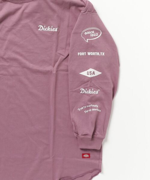Dickies(ディッキーズ)の「Dickies ディッキーズ 長袖ロングTシャツ(Tシャツ/カットソー・レディース・オートミール/ライトグレー/ブラック/ピンク・フリー)」の12枚目の写真