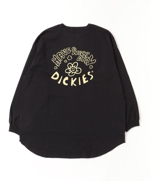 Dickies(ディッキーズ)の「Dickies ディッキーズ 長袖ロングTシャツ(Tシャツ/カットソー・レディース・オートミール/ライトグレー/ブラック/ピンク・フリー)」の13枚目の写真