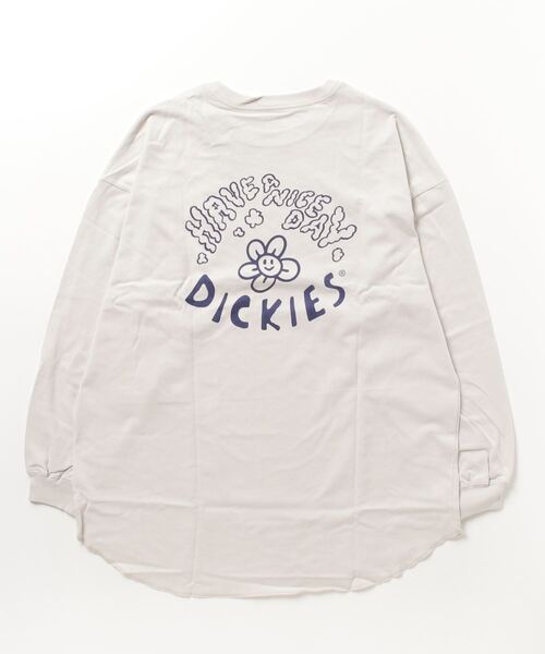 Dickies(ディッキーズ)の「Dickies ディッキーズ 長袖ロングTシャツ(Tシャツ/カットソー・レディース・オートミール/ライトグレー/ブラック/ピンク・フリー)」の14枚目の写真