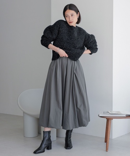 LOWRYS FARM(ローリーズファーム)の「ラメボリュームプルオーバーLS 973820(ニット/セーター・レディース・ピンク/ブラック/グレー・FREE)」の4枚目の写真
