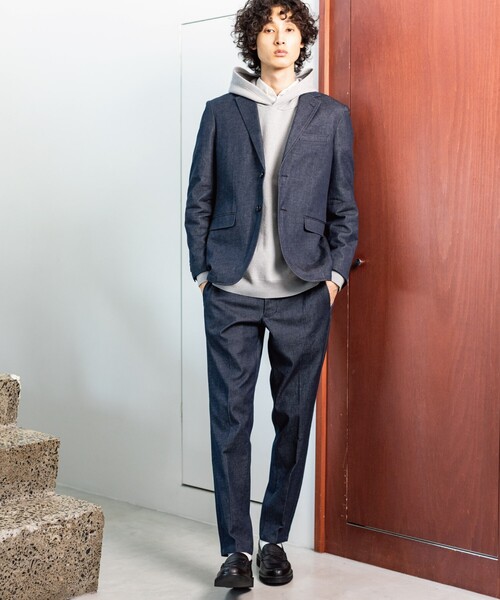 THE SHOP TK （ザ ショップ ティーケー ）の「◆【セットアップ対応可/色落ちしにくい】ストレッチデニムスラックス（デニムパンツ・メンズ・ブルー系その他/ブラック・03/02/01/04）」の4枚目の写真