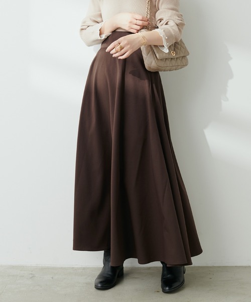 natural couture(ナチュラルクチュール)の「ハイウエストサーキュラースカート(スカート・レディース・その他2/ボルドー/ブラウン/その他1/スミクロ・LARGE/MEDIUM)」の20枚目の写真