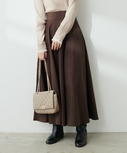 natural couture(ナチュラルクチュール)の「ハイウエストサーキュラースカート(スカート・レディース・その他2/ボルドー/ブラウン/その他1/スミクロ・LARGE/MEDIUM)」の21枚目の写真