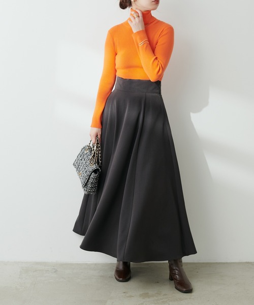 natural couture(ナチュラルクチュール)の「ハイウエストサーキュラースカート(スカート・レディース・その他2/ボルドー/ブラウン/その他1/スミクロ・LARGE/MEDIUM)」の13枚目の写真