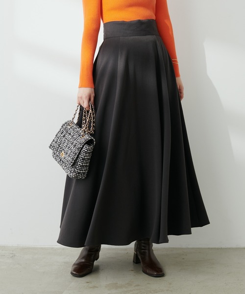 natural couture(ナチュラルクチュール)の「ハイウエストサーキュラースカート(スカート・レディース・その他2/ボルドー/ブラウン/その他1/スミクロ・LARGE/MEDIUM)」の11枚目の写真