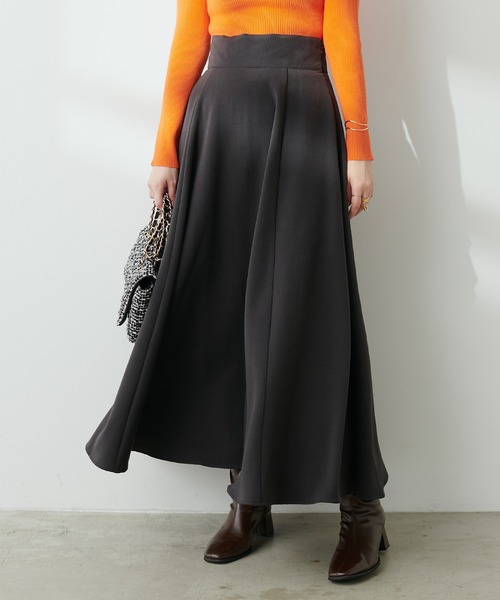natural couture(ナチュラルクチュール)の「ハイウエストサーキュラースカート(スカート・レディース・その他2/ボルドー/ブラウン/その他1/スミクロ・LARGE/MEDIUM)」の10枚目の写真