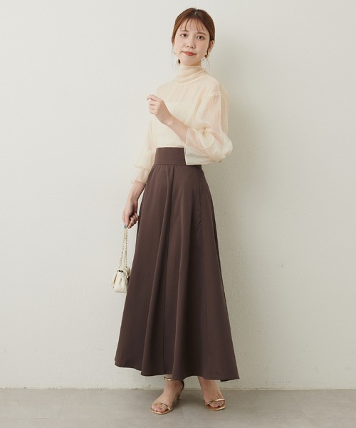 natural couture(ナチュラルクチュール)の「ハイウエストサーキュラースカート(スカート・レディース・その他2/ボルドー/ブラウン/その他1/スミクロ・LARGE/MEDIUM)」の18枚目の写真