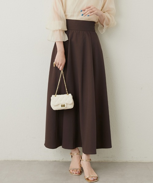natural couture(ナチュラルクチュール)の「ハイウエストサーキュラースカート(スカート・レディース・その他2/ボルドー/ブラウン/その他1/スミクロ・LARGE/MEDIUM)」の16枚目の写真