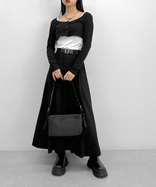 LVEU.（ラブユ.）の「【LVEU.】ベルトショルダースクエアバッグ / バッグ 鞄 BAG ショルダー スクエア 斜め掛け ブラック（ショルダーバッグ・レディース・ブラック・FREE）」の12枚目の写真