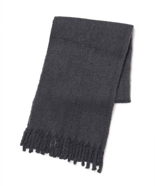 ROPE' PICNIC（ロペピクニック）の「バルキーフリンジリブマフラー（マフラー・レディース・チャコールグレー/キナリ/ターコイズブルー/ピンク/ダークラベンダー/ライトグレー・FREE）」の7枚目の写真