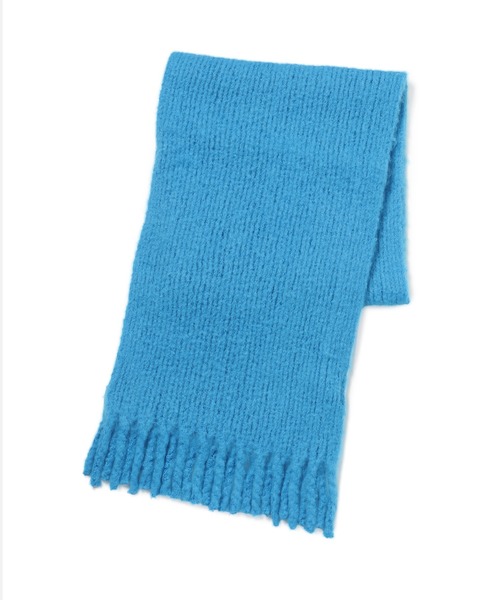 ROPE' PICNIC（ロペピクニック）の「バルキーフリンジリブマフラー（マフラー・レディース・チャコールグレー/キナリ/ターコイズブルー/ピンク/ダークラベンダー/ライトグレー・FREE）」の10枚目の写真