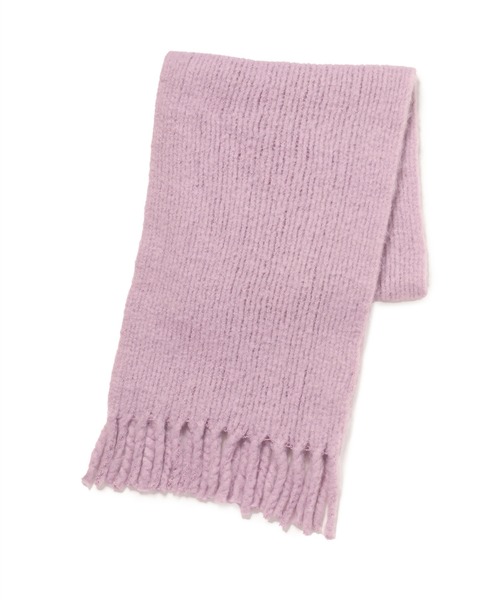 ROPE' PICNIC（ロペピクニック）の「バルキーフリンジリブマフラー（マフラー・レディース・チャコールグレー/キナリ/ターコイズブルー/ピンク/ダークラベンダー/ライトグレー・FREE）」の12枚目の写真