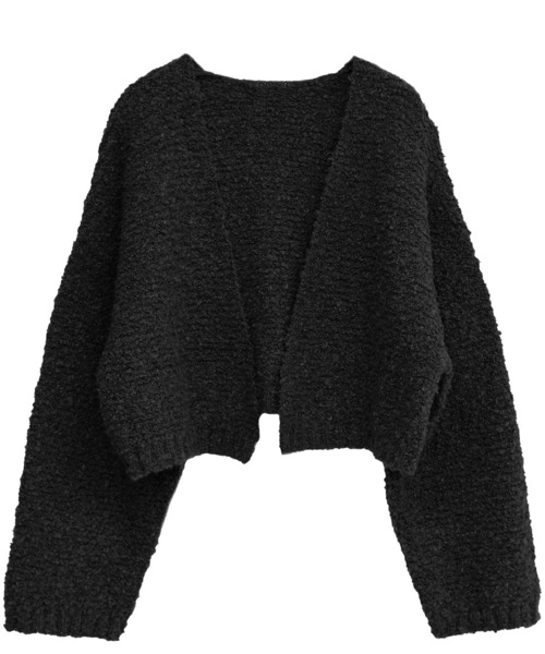 Social GIRL（ソーシャルガール）の「ショート丈 ループニット ボレロ カーディガン（カーディガン/ボレロ・レディース・チャコールグレー/ブラック/ブルー/ライム/ライトグレー・M）」の9枚目の写真