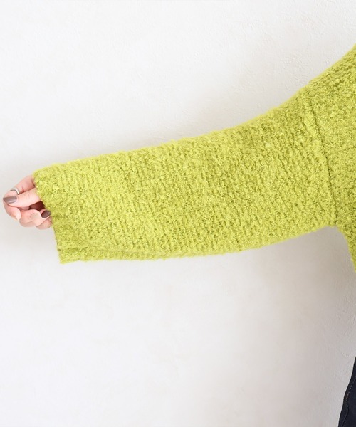 Social GIRL（ソーシャルガール）の「ショート丈 ループニット ボレロ カーディガン（カーディガン/ボレロ・レディース・チャコールグレー/ブラック/ブルー/ライム/ライトグレー・M）」の17枚目の写真