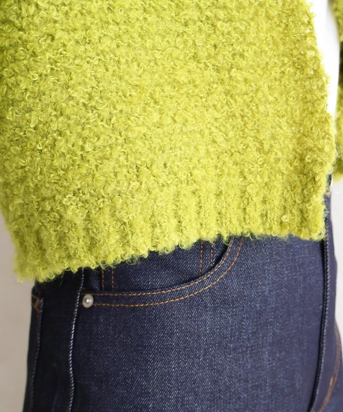 Social GIRL（ソーシャルガール）の「ショート丈 ループニット ボレロ カーディガン（カーディガン/ボレロ・レディース・チャコールグレー/ブラック/ブルー/ライム/ライトグレー・M）」の19枚目の写真