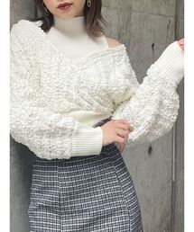 MURUA | ショルダーオープンカシュクールニット(ニット/セーター)