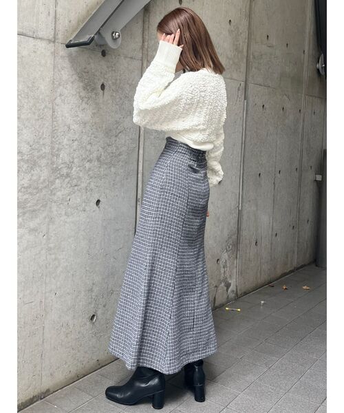 MURUA（ムルーア）の「ショルダーオープンカシュクールニット（ニット/セーター・レディース・ブラック/ワイン/ホワイト・FREE）」の11枚目の写真