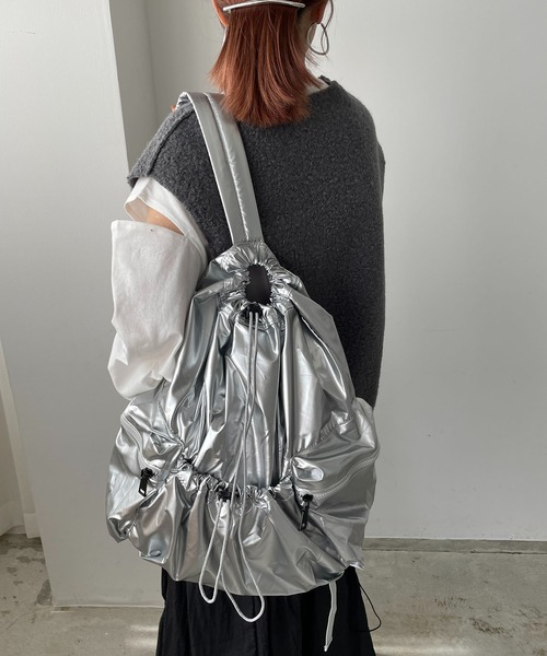 セール】ドロストメタリックナイロンバックパック（バックパック 