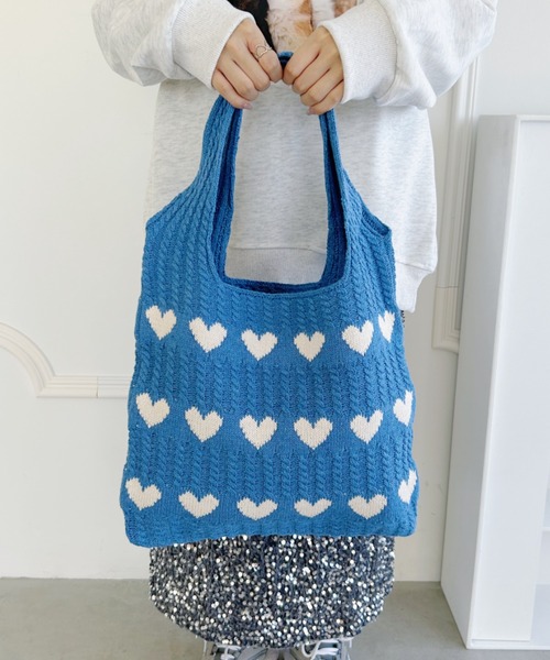 Loueme(ルエム)の「ハートクロシェトートバッグ(トートバッグ・レディース・ベージュ/アイボリー/ブルー・FREE)」の15枚目の写真