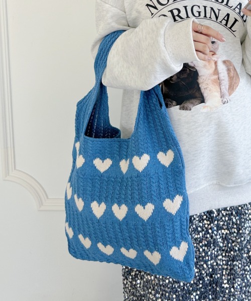 Loueme(ルエム)の「ハートクロシェトートバッグ(トートバッグ・レディース・ベージュ/アイボリー/ブルー・FREE)」の14枚目の写真