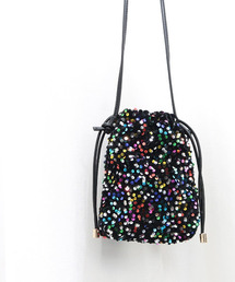 cache cache | カシュカシュ cachecache / スパンコール巾着ミニショルダーバッグ(ショルダーバッグ)