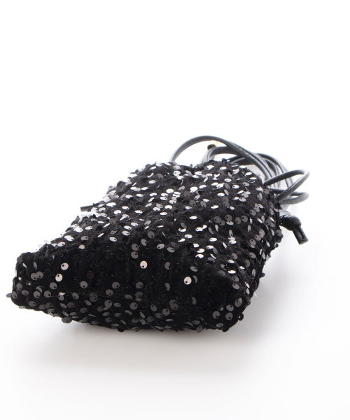 cache cache（カシュ カシュ）の「カシュカシュ cachecache / スパンコール巾着ミニショルダーバッグ（ショルダーバッグ・レディース・シルバー/マルチ/ブラック・FREE）」の19枚目の写真