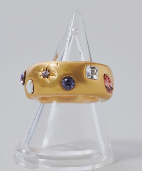 whim(ウィム)の「【whim × GIUNON】Stone Embed Ring(Pastel)(リング・レディース・ゴールド/シルバー・#9/#13)」の2枚目の写真
