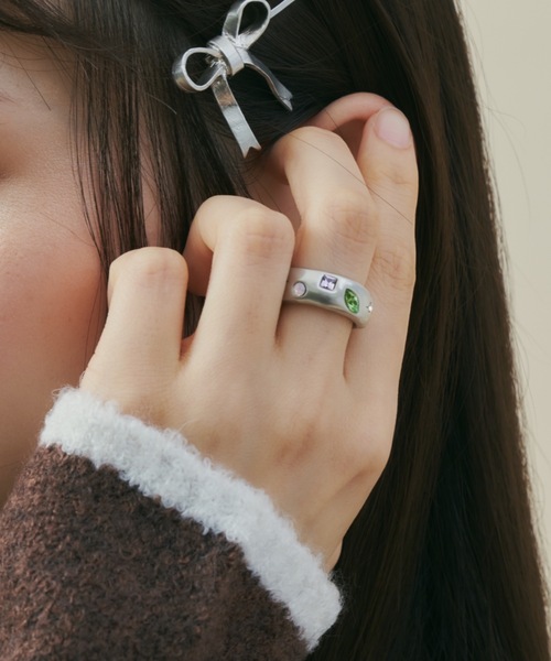 Stone Embed Bangle whim バングルとリング Stone Embed Bangle（バングル/リストバンド）｜whim（ウィム