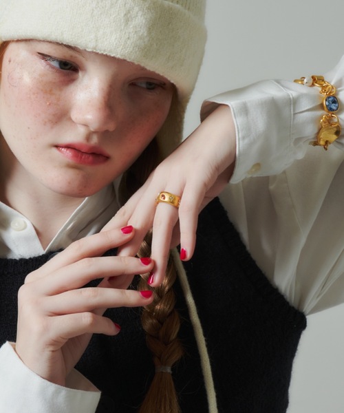 【enowa】やさしいウムリン whim × GIUNON】Stone Embed Ring(Pastel）（リング）｜whim