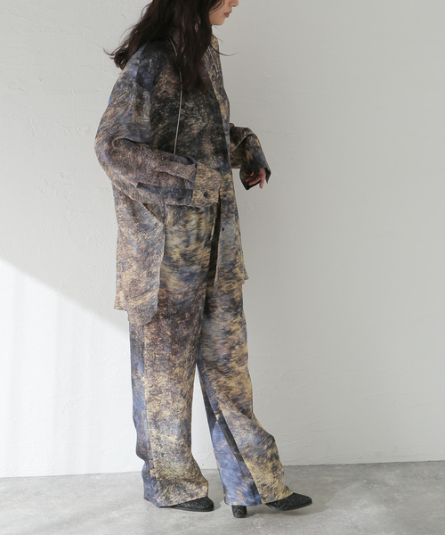 SAYAKADAVIS(サヤカディヴィス)の「【SAYAKADAVIS/サヤカデイヴィス】Crushed Cupro PT wide sleeve:シャツ(シャツ/ブラウス・レディース・ネイビー・MEDIUM)」の21枚目の写真