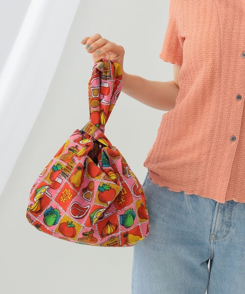 Ray BEAMS(レイビームス)の「HEY!Mrs ROSE / Metallic Bushy バッグ(トートバッグ・レディース・レッド/ブラック・ONE SIZE)」の1枚目の写真