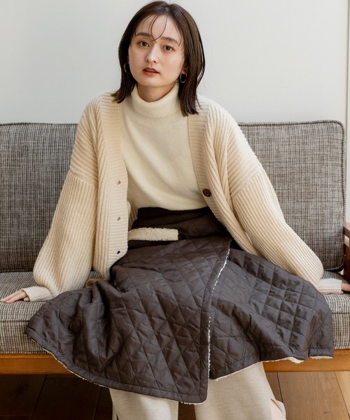 VitaFelice(ヴィータフェリーチェ)の「ゆったり ロング ニット カーディガン【長袖】(カーディガン/ボレロ・レディース・ベージュ/ブラウン/グレー・FREE)」の8枚目の写真