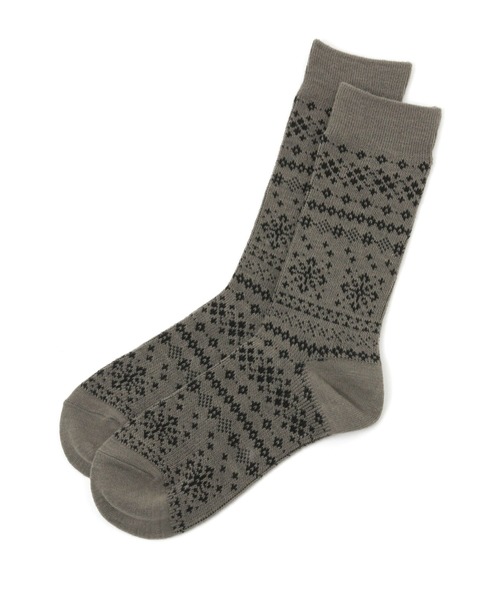 studio CLIP（スタディオクリップ）の「ジャガードソックス（ソックス/靴下・レディース・ダークグレー/ブラック/グレー・FREE）」の3枚目の写真