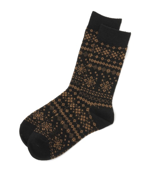 studio CLIP（スタディオクリップ）の「ジャガードソックス（ソックス/靴下・レディース・ダークグレー/ブラック/グレー・FREE）」の2枚目の写真