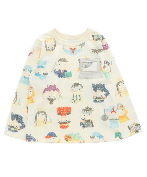 BIT'Z(ビッツ)の「働く車&憧れの職業柄長袖Tシャツ(Tシャツ/カットソー・キッズ・ミント/イエロー/キナリ/グレー・100/120/95/110/80/90)」の2枚目の写真