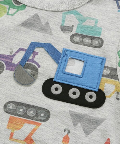 BIT'Z(ビッツ)の「働く車&憧れの職業柄長袖Tシャツ(Tシャツ/カットソー・キッズ・ミント/イエロー/キナリ/グレー・100/120/95/110/80/90)」の14枚目の写真