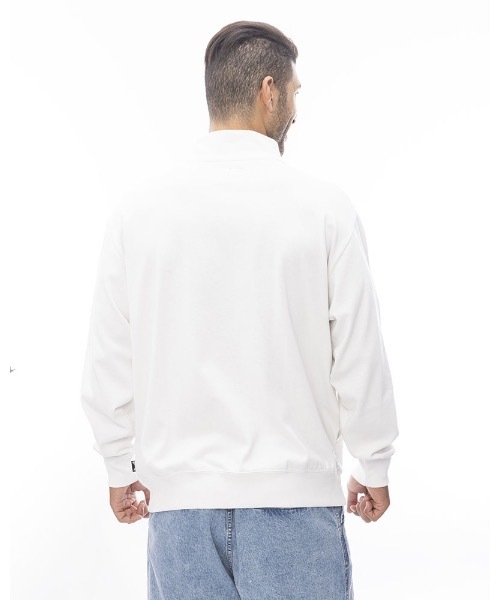 BILLABONG（ビラボン）の「BILLABONG メンズ HALF ZIP トレーナー 【2024年春夏モデル】/ビラボンワンポイント胸ブランドロゴリラックスシルエットハーフZIPスウェットトレーナー（スウェット・メンズ・ネイビー/オフホワイト/ホワイト・X-LARGE/MEDIUM/LARGE）」の7枚目の写真