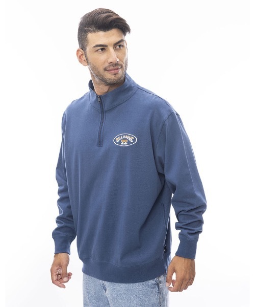 BILLABONG（ビラボン）の「BILLABONG メンズ HALF ZIP トレーナー 【2024年春夏モデル】/ビラボンワンポイント胸ブランドロゴリラックスシルエットハーフZIPスウェットトレーナー（スウェット・メンズ・ネイビー/オフホワイト/ホワイト・X-LARGE/MEDIUM/LARGE）」の8枚目の写真