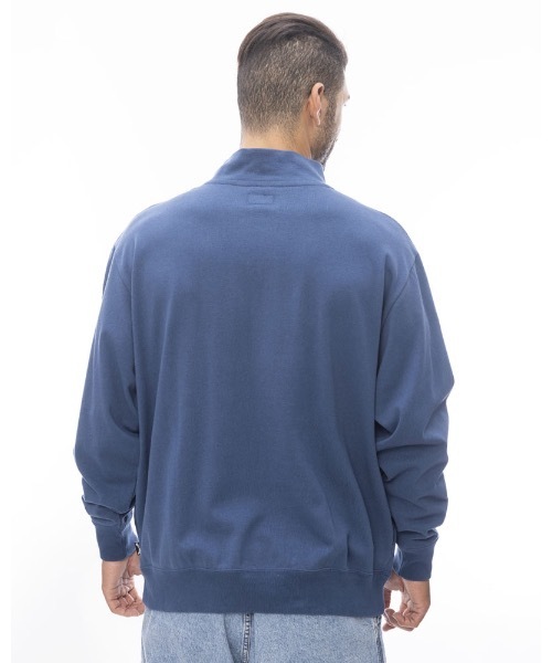 BILLABONG（ビラボン）の「BILLABONG メンズ HALF ZIP トレーナー 【2024年春夏モデル】/ビラボンワンポイント胸ブランドロゴリラックスシルエットハーフZIPスウェットトレーナー（スウェット・メンズ・ネイビー/オフホワイト/ホワイト・X-LARGE/MEDIUM/LARGE）」の9枚目の写真