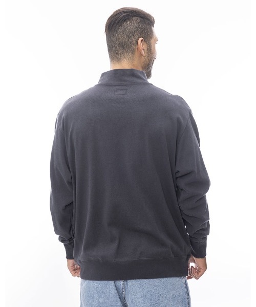 BILLABONG（ビラボン）の「BILLABONG メンズ HALF ZIP トレーナー 【2024年春夏モデル】/ビラボンワンポイント胸ブランドロゴリラックスシルエットハーフZIPスウェットトレーナー（スウェット・メンズ・ネイビー/オフホワイト/ホワイト・X-LARGE/MEDIUM/LARGE）」の5枚目の写真