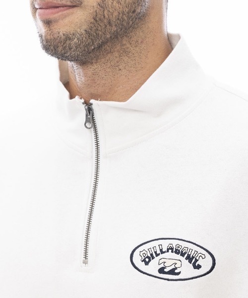 BILLABONG（ビラボン）の「BILLABONG メンズ HALF ZIP トレーナー 【2024年春夏モデル】/ビラボンワンポイント胸ブランドロゴリラックスシルエットハーフZIPスウェットトレーナー（スウェット・メンズ・ネイビー/オフホワイト/ホワイト・X-LARGE/MEDIUM/LARGE）」の10枚目の写真