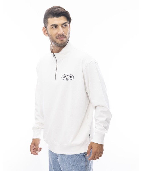 BILLABONG（ビラボン）の「BILLABONG メンズ HALF ZIP トレーナー 【2024年春夏モデル】/ビラボンワンポイント胸ブランドロゴリラックスシルエットハーフZIPスウェットトレーナー（スウェット・メンズ・ネイビー/オフホワイト/ホワイト・X-LARGE/MEDIUM/LARGE）」の6枚目の写真