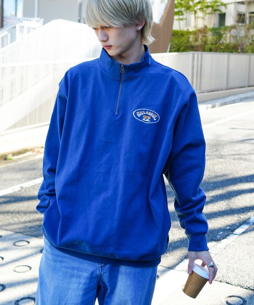 BILLABONG（ビラボン）の「BILLABONG メンズ HALF ZIP トレーナー 【2024年春夏モデル】/ビラボンワンポイント胸ブランドロゴリラックスシルエットハーフZIPスウェットトレーナー（スウェット・メンズ・ネイビー/オフホワイト/ホワイト・X-LARGE/MEDIUM/LARGE）」の19枚目の写真